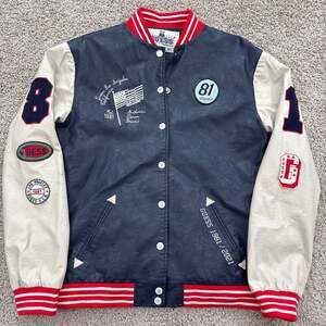 Guess Originals 40th Anniversary Special Edition Bear Varsity Jacket Size 16 EUC